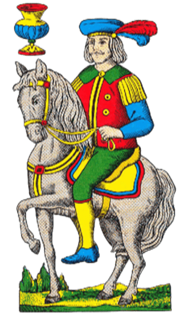 Cavallo di coppe - carta romagnola da stampare in PNG