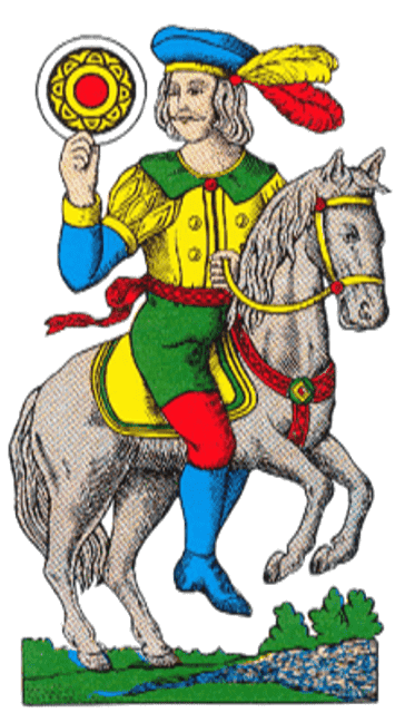 Cavallo di denari - carta romagnola da stampare in PNG