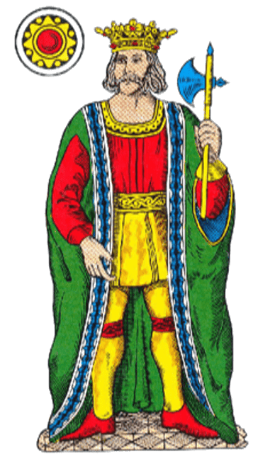 Re di denari - carta romagnola da stampare in PNG