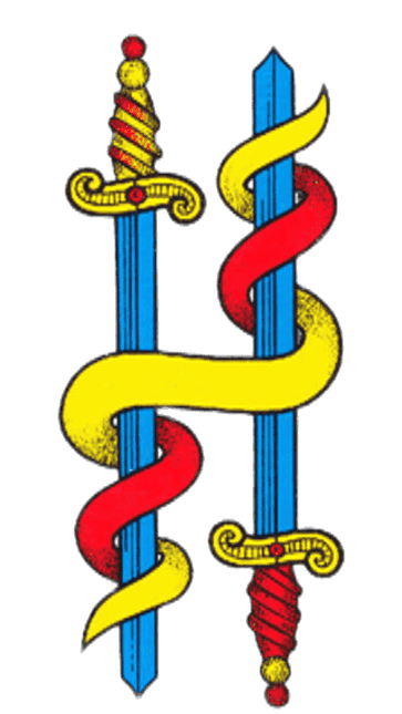 Due di spade - carta romagnola da stampare in PNG