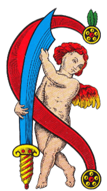 Asso di spade - carta romagnola da stampare in PNG