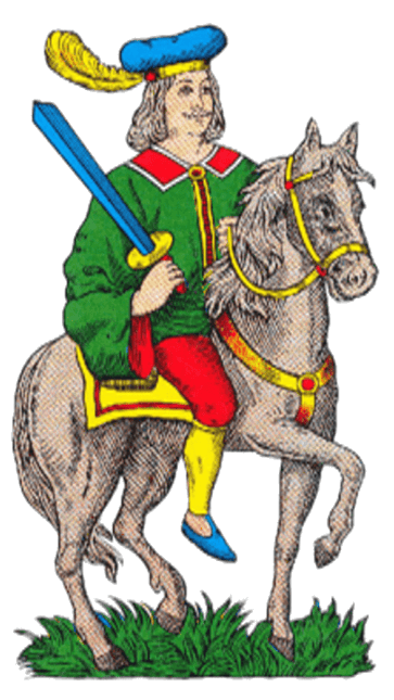 Cavallo di spade - carta romagnola da stampare in PNG